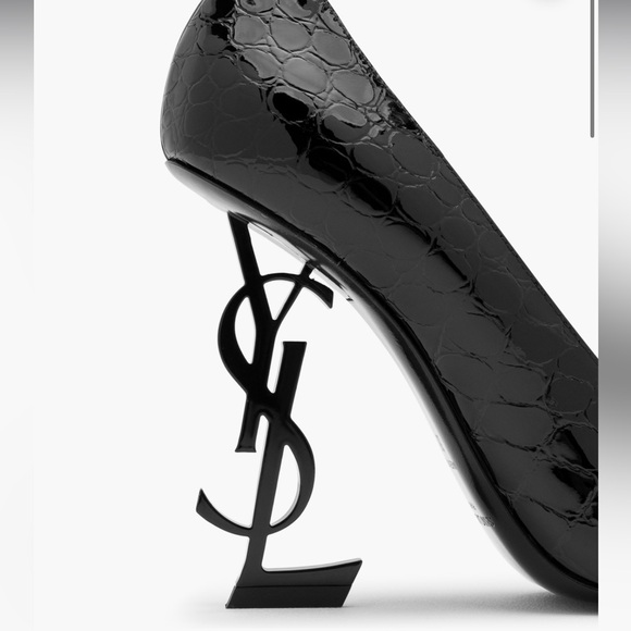 YSL Opyum 85 Croc embossed pump -36.5- new - Picture 3 of 12